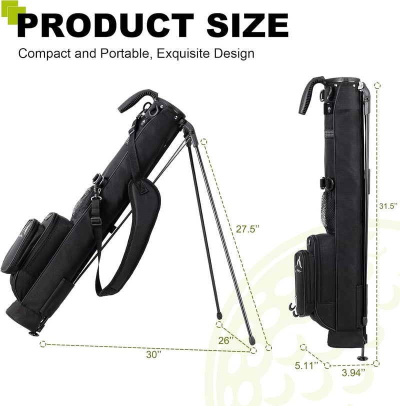 uniHimal Golf Lightweight Stand Carry Bag - Durable Pitch n Putt Golf Bag for Driving Range and Par 3 Courses - 31.5 inches Tall - Image 2