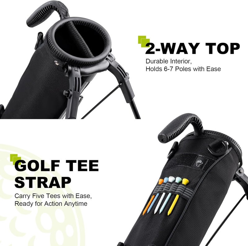 uniHimal Golf Lightweight Stand Carry Bag - Durable Pitch n Putt Golf Bag for Driving Range and Par 3 Courses - 31.5 inches Tall - Image 5