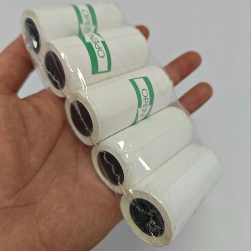 Mini Printer Thermal Paper 57*25Mm Sticker Color Paper Cash Register Receipt Paper Label Printing Paper - Image 1