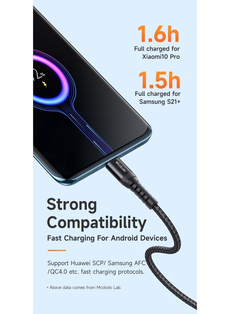 مكدودو كابل تايب سي للشحن السريع 1 متر من ماكدودو – كابل USB إلى USB-C لنقل البيانات والشحن لهواتف أندرويد وسامسونج والأجهزة المتوافقة – أسود - Image 2