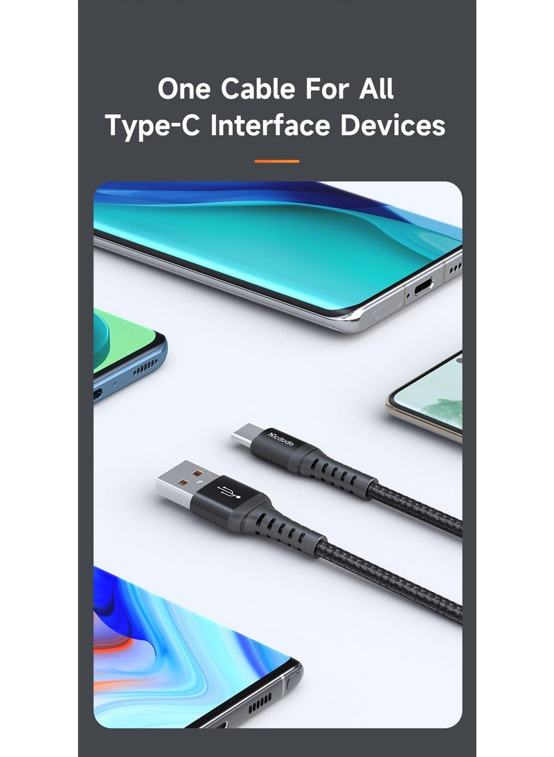 مكدودو كابل تايب سي للشحن السريع 1 متر من ماكدودو – كابل USB إلى USB-C لنقل البيانات والشحن لهواتف أندرويد وسامسونج والأجهزة المتوافقة – أسود - Image 4