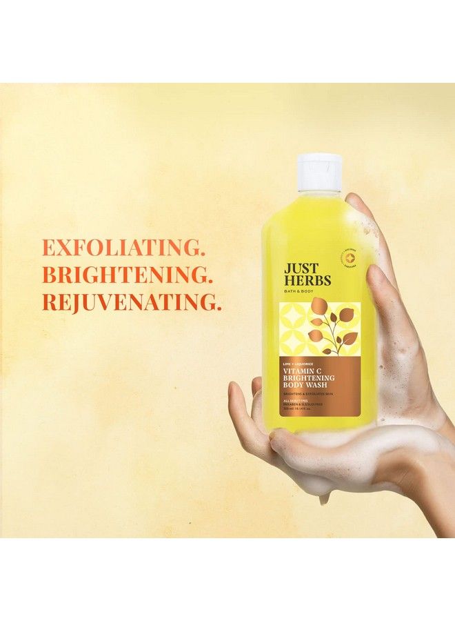Just Herbs غسول الجسم المنعش بفيتامين C مع الليمون وعرق السوس للرجال والنساء 300 مل - Image 3