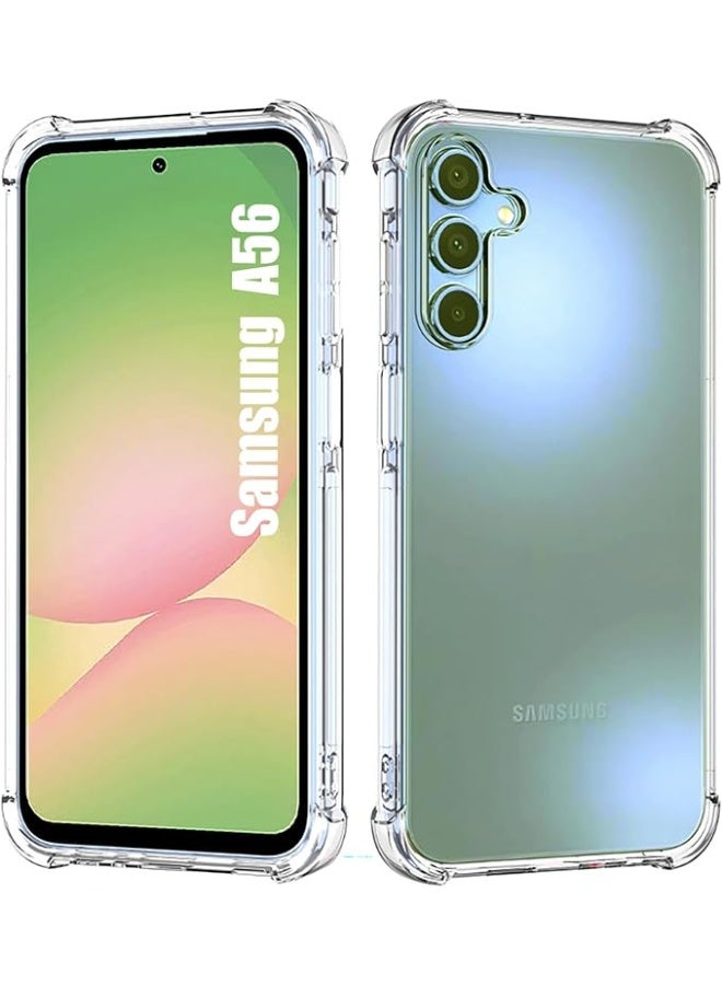 A56 Case,for Samsung Galaxy A56 Case,Clear[Shockpoof][Military Grade Protection] Reinforced Corners Slim Fit Flexible TPU Bumper Phone Case for A56 Cover,Clear - Image 1