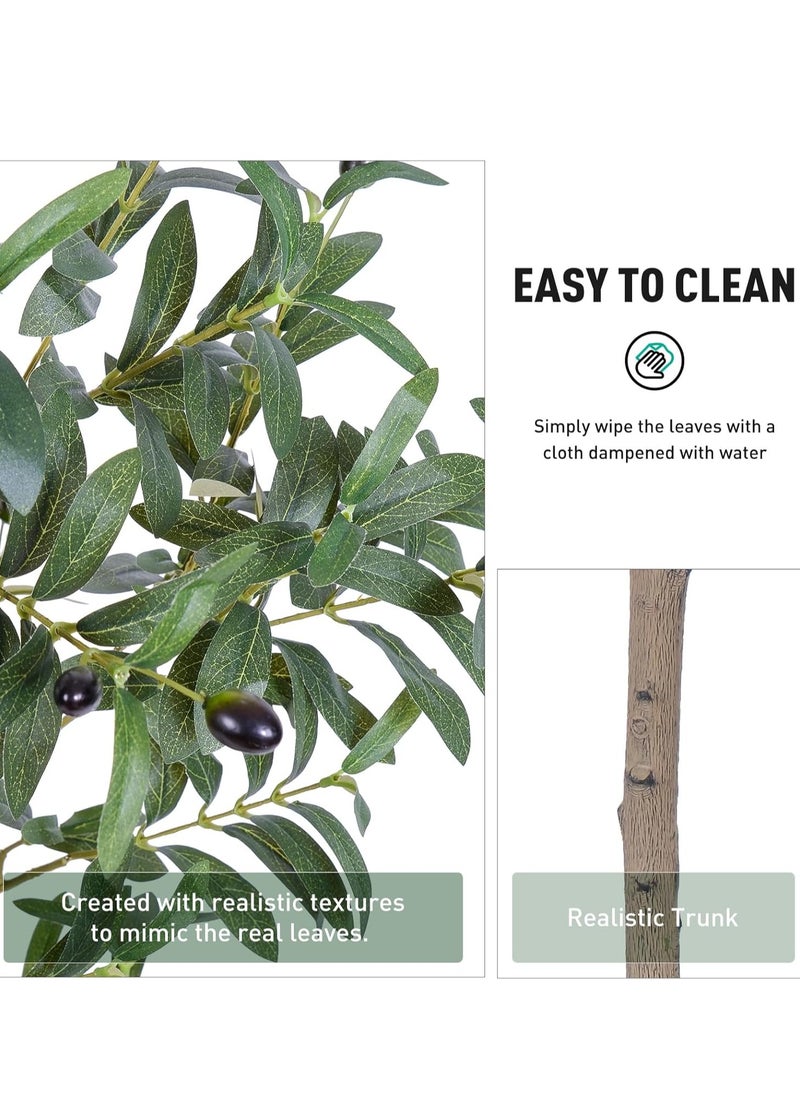 CIMIA Artificial Olive Tree with Fruits, 150 cm suitable for living rooms, courtyards, terraces, offices, etc.  - Image 4