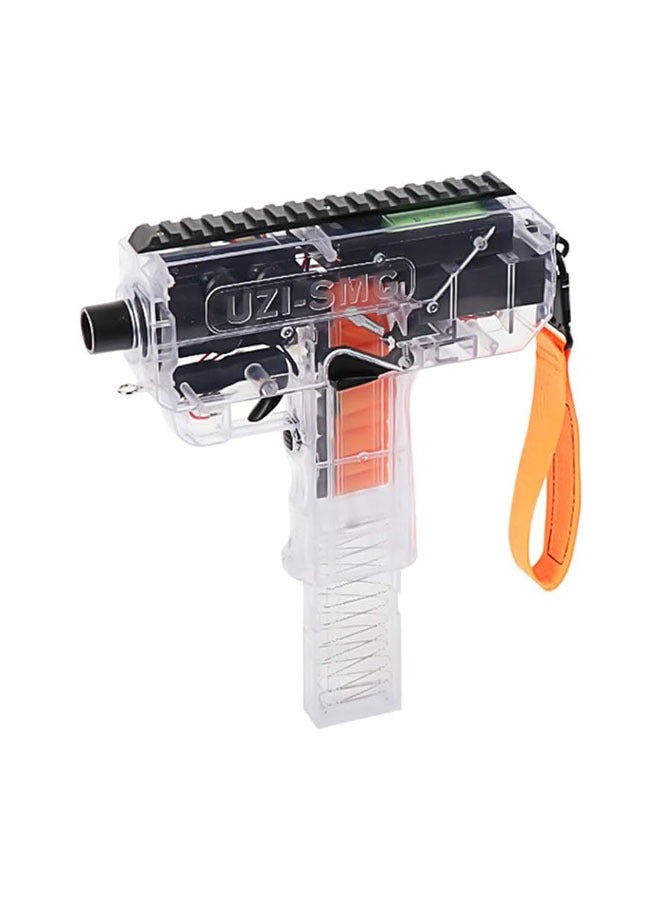 عام بندقية لعبة آلية بميزة الاطلاق المتواصل مع مخزن شفاف، طرف مدور، رصاصة ناعمة ورصاصة لاصقة بشكل هاوية. لعبة رائعة للأطفال الصبية، طولها 20 سم. - Image 1