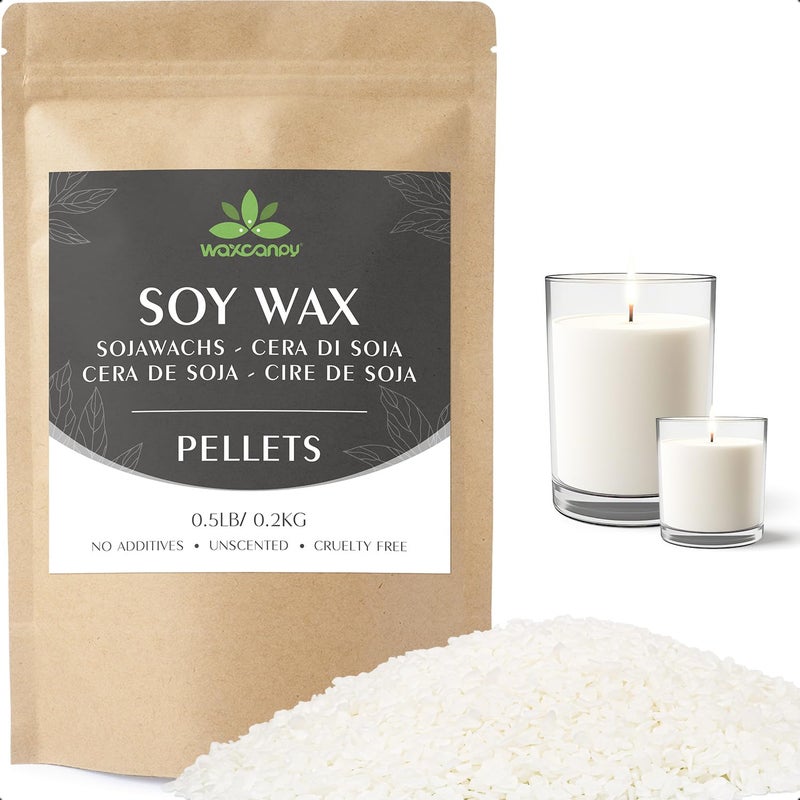 Waxcanpy Soy Wax, Waxcanpy Natural Candle Wax, Organic Soy Wax for Candle Making from Farm, No Additives, Harmless and Pure (0.5lb) - Image 1