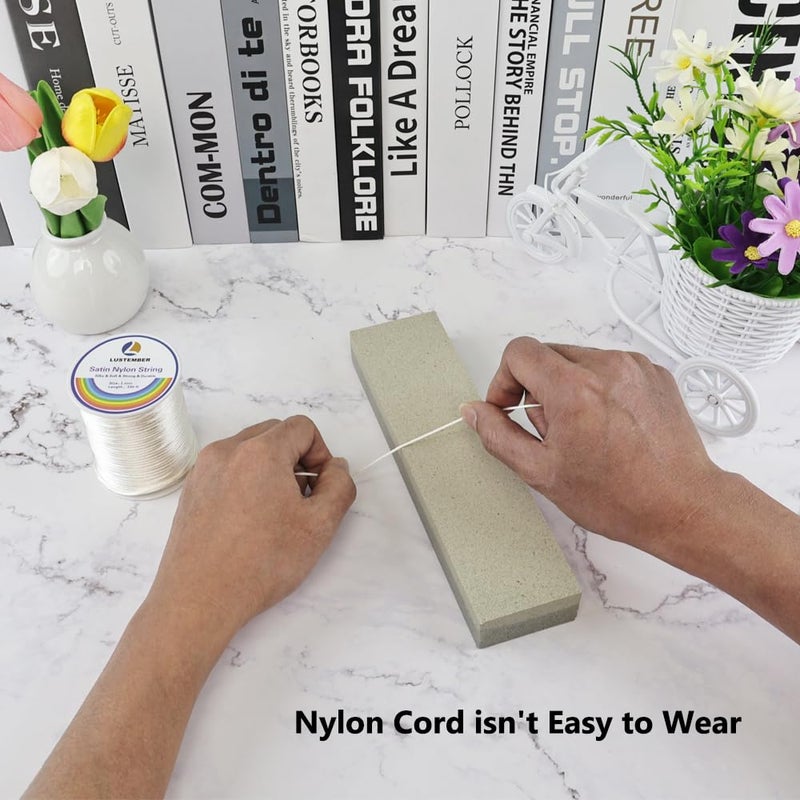 LUSTEMBER 330 Feet Satin Nylon String  1 Mm Silky Smooth Durable Nylon Cord For Jewelry Making  Bracelets  Beading  Necklaces  Macrame  Kumihimo  Rattail  And Chinese Knot Craft - Image 4