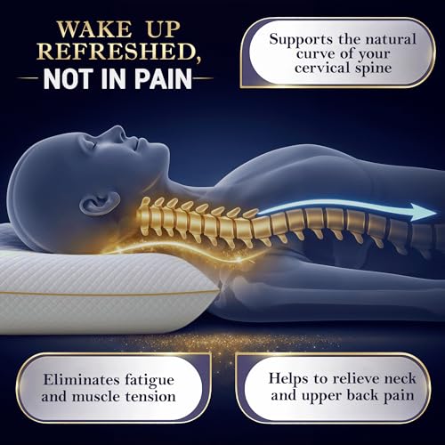 Royal Therapy King Shredded Memory Foam Bed Pillow – Adjustable Memory Foam Pillow for Sleeping, Firm Pillow for Neck & Shoulder Support, Breathable for Back, Stomach, Side Sleepers - Image 2