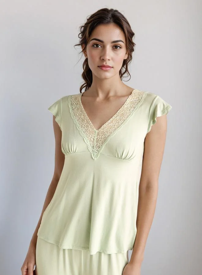 سبلاش فيڤ Pyjama Set Lace Trim Top & Trousers