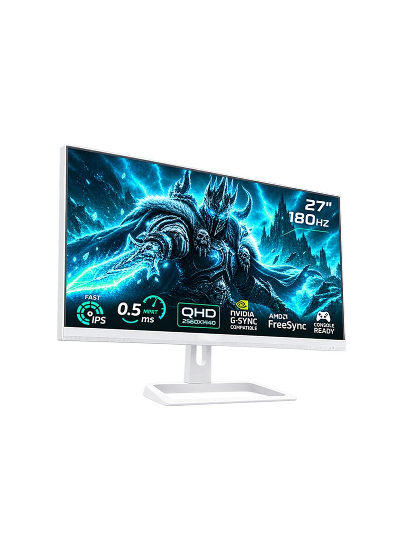 عرب جيمرز حزمة كمبيوتر ألعاب متكاملة Intel Core i5-14400F NVIDIA RTX 5060 8GB 16GB RAM 1TB NVMe SSD شاشة 27 بوصة FHD لوحة مفاتيح ماوس سماعة رأس واي فاي ويندوز 11 برو أبيض - Image 2
