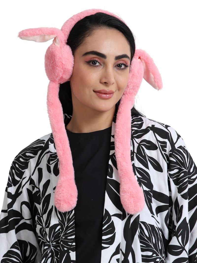 FabSeasons Winter Ear Muffs with Moving Flaps | Fits for 7 years to Adults | Soft & Fluffy | Plush, Cozy Ear Warmers for Cold Weather - Image 2