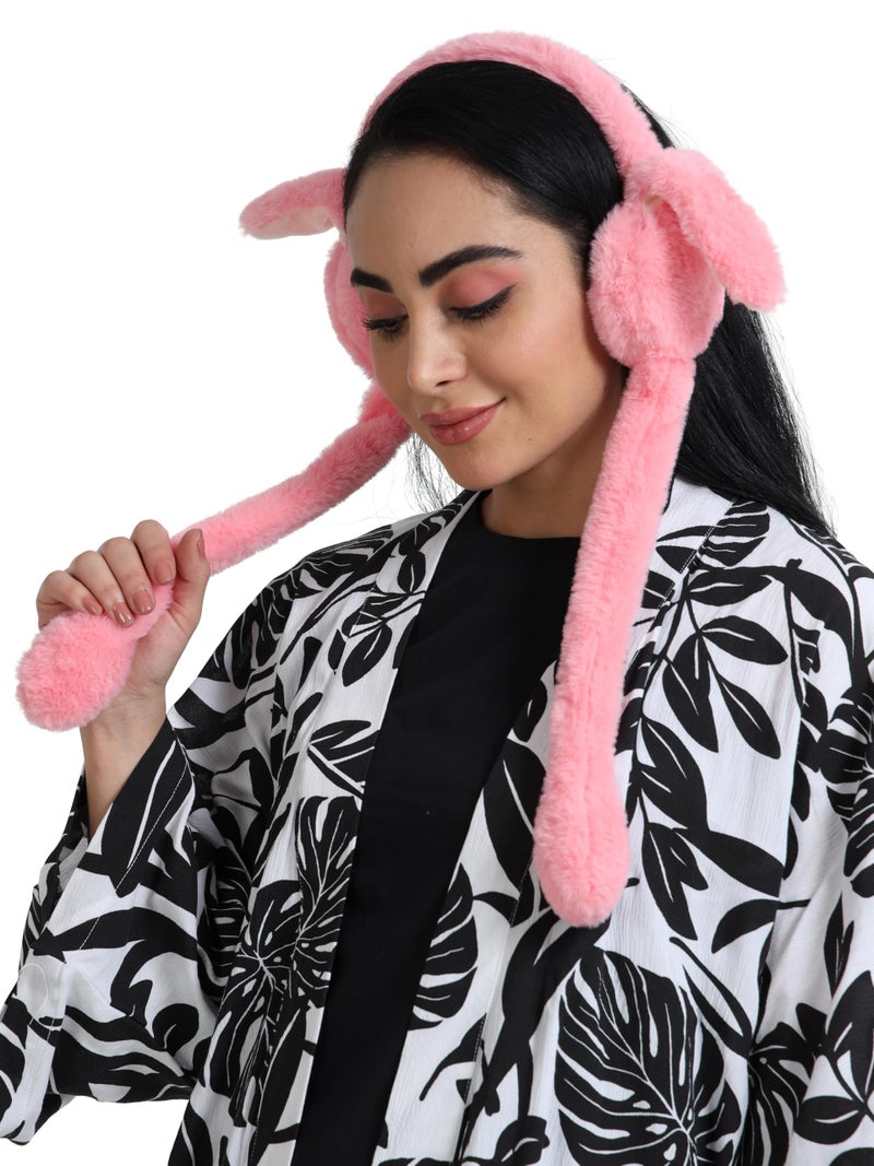 FabSeasons Winter Ear Muffs with Moving Flaps | Fits for 7 years to Adults | Soft & Fluffy | Plush, Cozy Ear Warmers for Cold Weather - Image 1