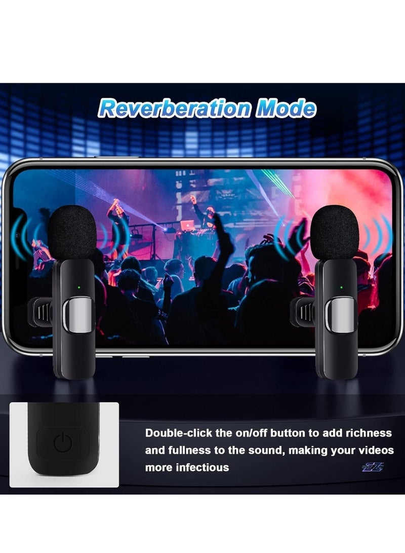 ELTRAZONE New Microphone for iPhone – Omnidirectional Wireless Lapel Microphone with Double Noise Canceling & Reverberation Mode – Professional Quality for Video Recording, Podcasting & YouTube Content Creation – High Performance Sound for Clear Audio - Image 2