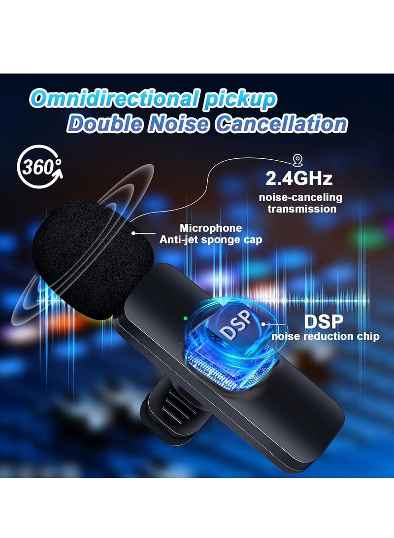 ELTRAZONE New Microphone for iPhone – Omnidirectional Wireless Lapel Microphone with Double Noise Canceling & Reverberation Mode – Professional Quality for Video Recording, Podcasting & YouTube Content Creation – High Performance Sound for Clear Audio - Image 3