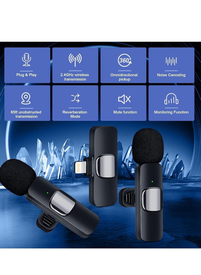 ELTRAZONE New Microphone for iPhone – Omnidirectional Wireless Lapel Microphone with Double Noise Canceling & Reverberation Mode – Professional Quality for Video Recording, Podcasting & YouTube Content Creation – High Performance Sound for Clear Audio - Image 5