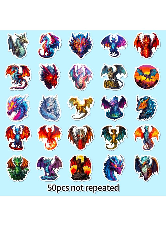 Bluejw 50 Fire Pterosaur Stickers Wings Of Fire Pterosaur Stickers Diy Notebook Graffiti Decorative Stickers - Image 4