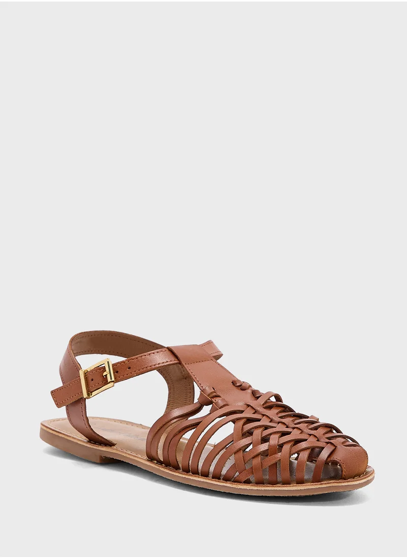 جينجر Flat Fisherman Sandal