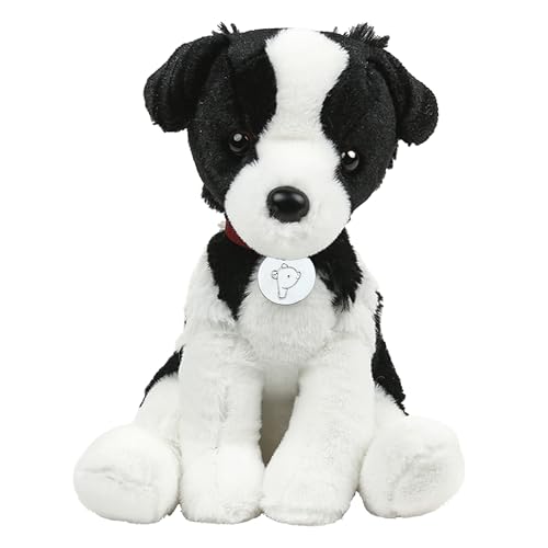 Made By Aliens Adorable Dog Stuffed Animal Plush Toy Premium Quality 8 Inch Soft and Cuddly Puppy with Cute Collar Perfect for Kids Cat Lovers and All Ages Oreo The Border Collie - Image 1