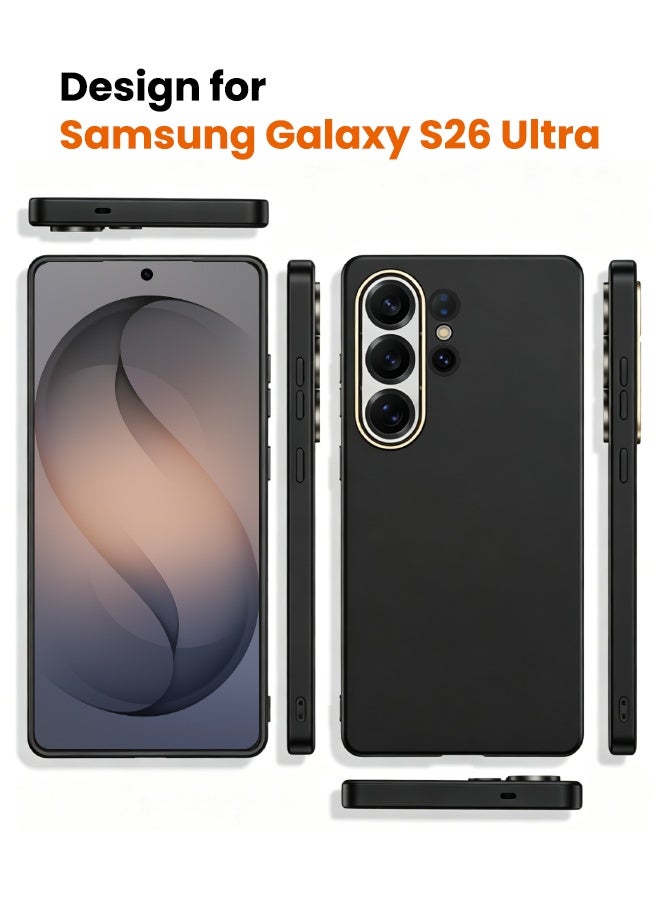 GKK Samsung Galaxy S26 Ultra Case, Slim Liquid Silicone Skin Feeling Case for Samsung S26 Ultra, Anti-Drop Shockproof, Anti-Yellowing, Anti-Scratch Slim Matte Cover for Galaxy S26 Ultra 6.9 inch, Black - Image 2