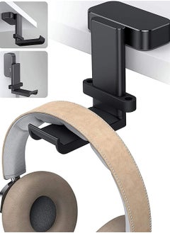 KASTWAVE Headphone Stand, Swivels Headset Hanger - Adjustable Desktop Earphone Holder Hook Mount for Gaming Headset, Kids Headphones, Wired Headphones, for Sony, Sennheiser, Beats, Xbox, etc - Black  - Image 1