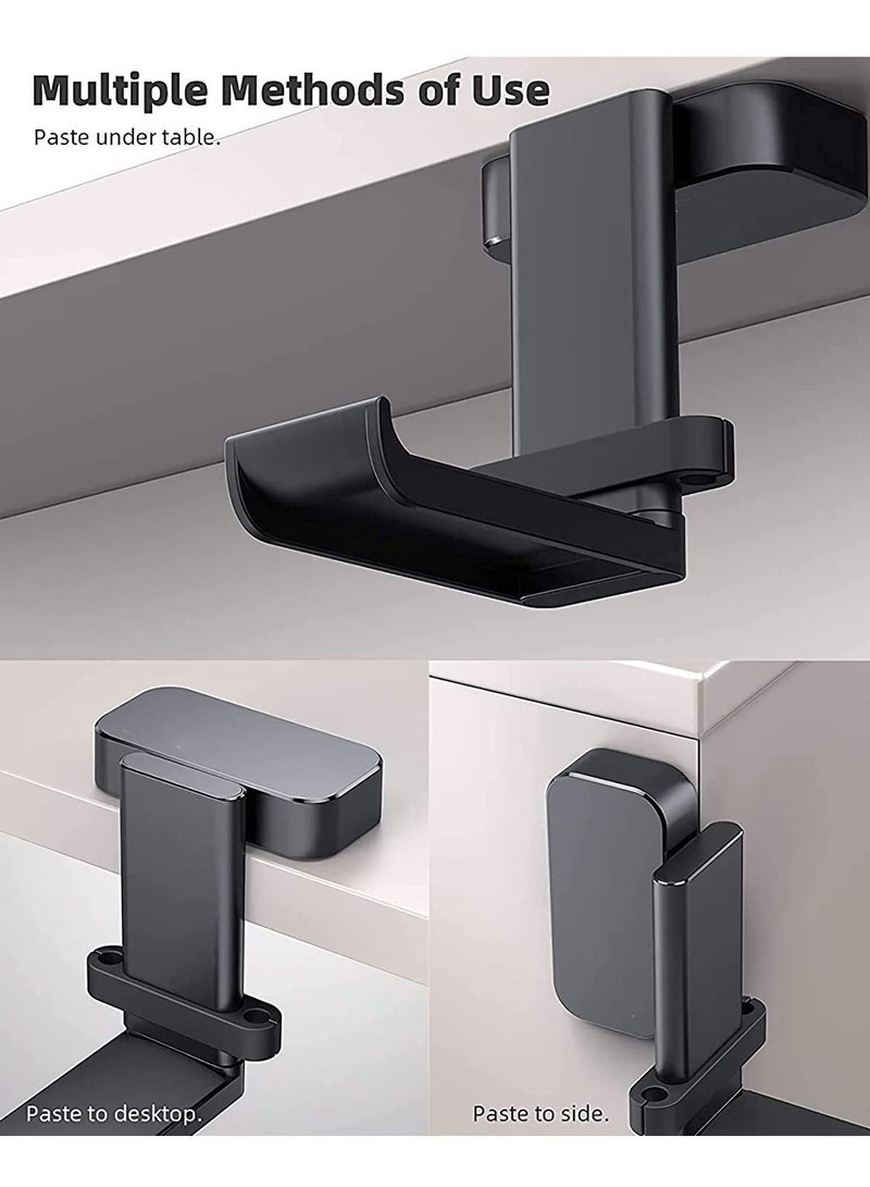 KASTWAVE Headphone Stand, Swivels Headset Hanger - Adjustable Desktop Earphone Holder Hook Mount for Gaming Headset, Kids Headphones, Wired Headphones, for Sony, Sennheiser, Beats, Xbox, etc - Black - Image 4