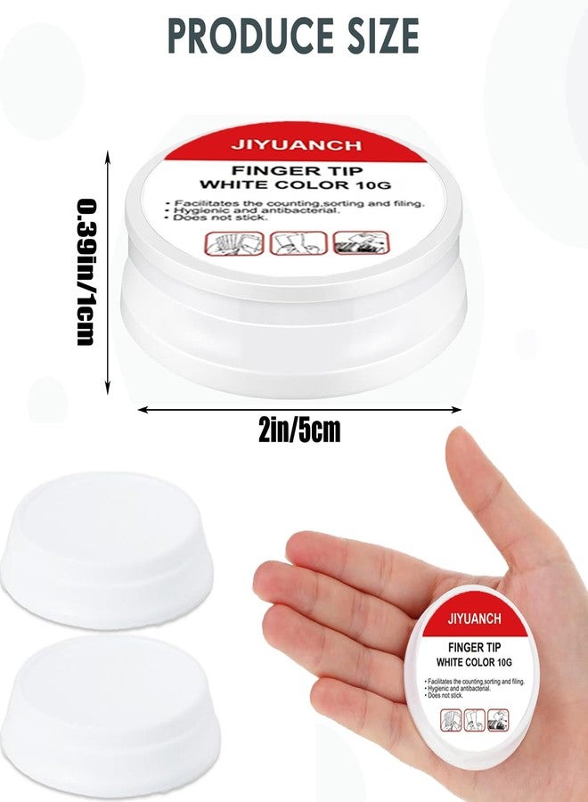 JIYUANCH 12PCS Fingertip Moistener, 10 G Envelope Moistener, Finger Moisturizer Non-Slip Finger Moistener for Sorting Paper Grip Paper Bills Document Counting Collating Sorting Task (White) - Image 2