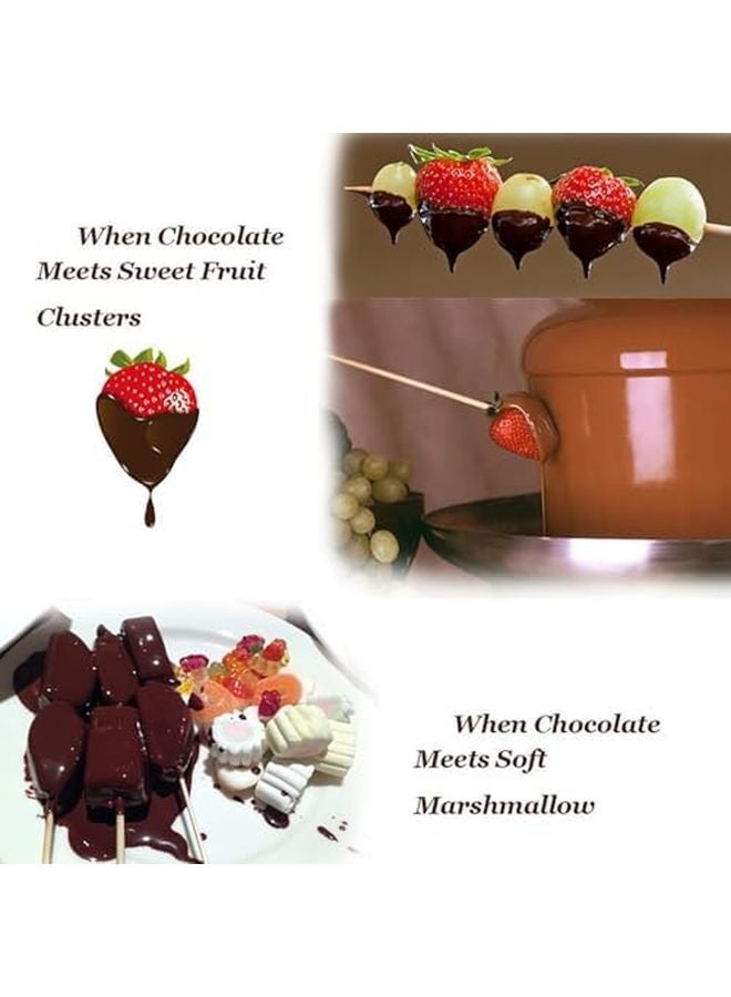 Brown Mini Chocolate Fountain Machine 3 Layer 1 Button Heating Easy Operate For Wedding Party - Image 5