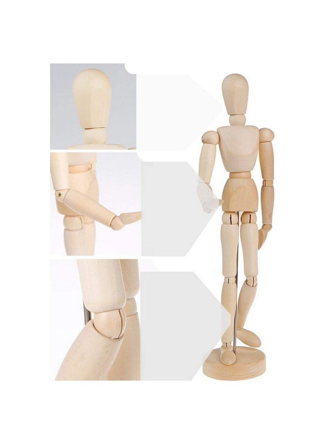 deziine deziine 20 cm Wooden Human Art Drawing Flexible Joints Mannequin Manikins Figures Doll Model for Artists Sketch Charcoal Home Desk Decoration Children Toys  - Image 2