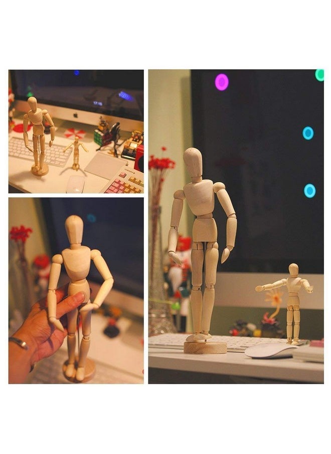 deziine deziine 20 cm Wooden Human Art Drawing Flexible Joints Mannequin Manikins Figures Doll Model for Artists Sketch Charcoal Home Desk Decoration Children Toys  - Image 4