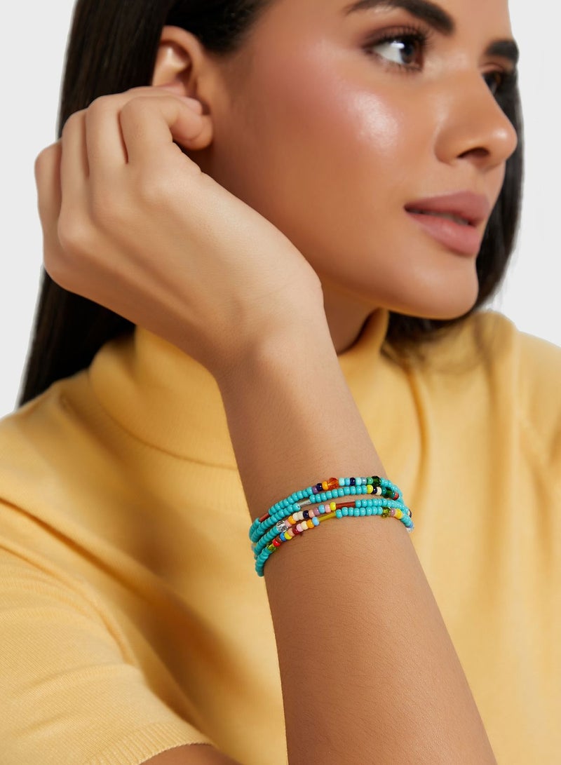 فاشن بوكس سوار بنمط لف مزين بخرز - Image 4