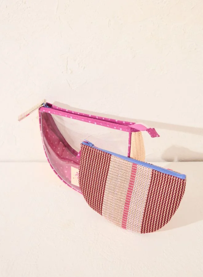 women'secret Pack of multicoloured print toiletry bags