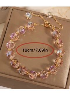 Home Clearance Sale Elegant Faux Crystal Bead Bracelet, Versatile And Easy to Wear, Suitable for Any Outfit. Suitable for Ages 15 And Up. Made with Artificial Crystal And No Metal Plating.  - Image 3