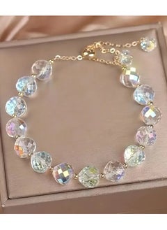 Home Clearance Sale Elegant Faux Crystal Bead Bracelet, Versatile And Easy to Wear, Suitable for Any Outfit. Suitable for Ages 15 And Up. Made with Artificial Crystal And No Metal Plating.  - Image 4