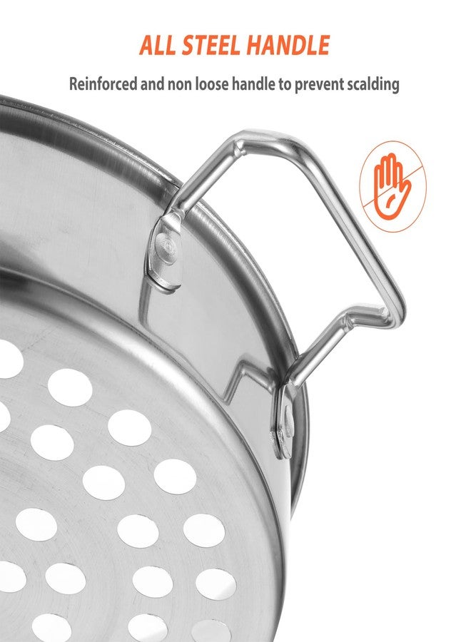 SHOWERORO Stainless Steel Large Hole Colander for Shrimp Pasta & Vegetables - Mesh Strainer with Comfortable Grip for Kitchen Use - Image 4
