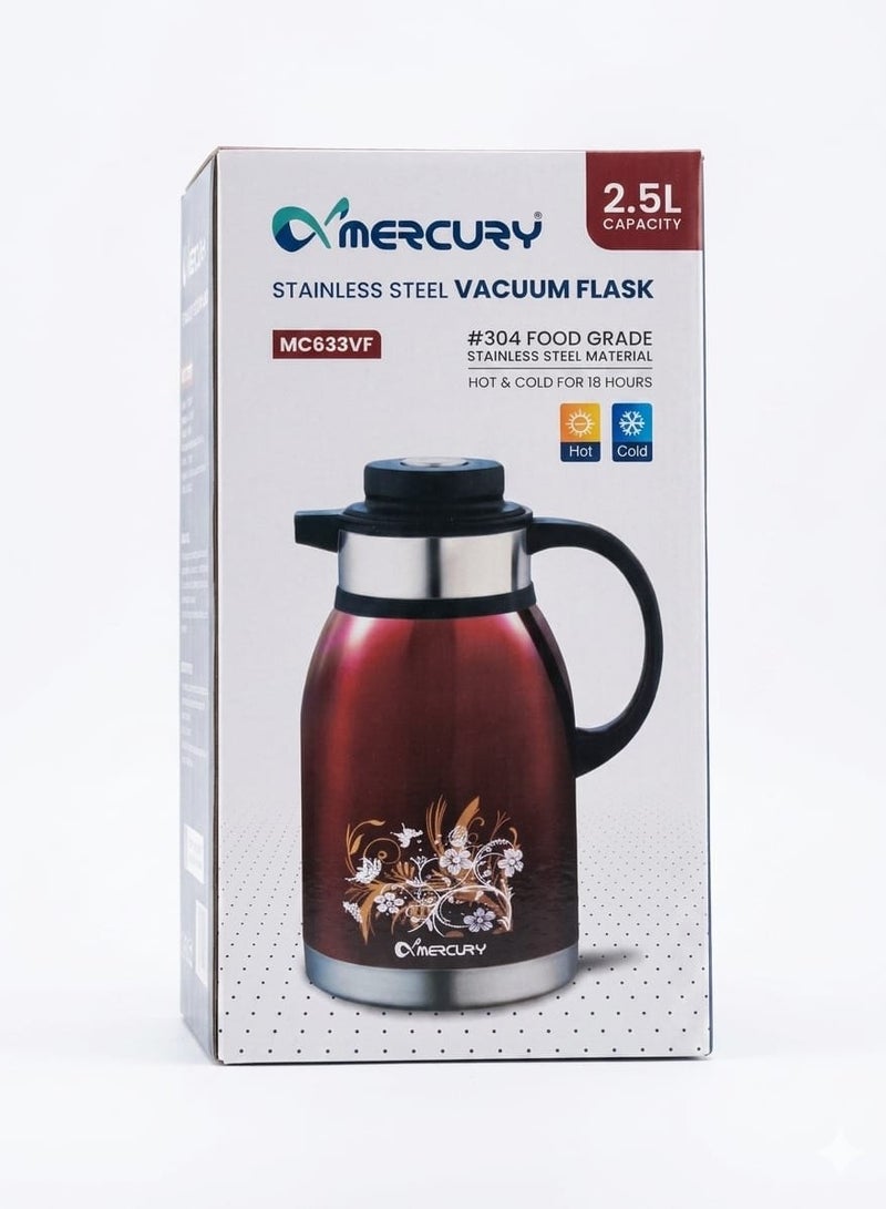 MERCURY STAINLESS STEEL VACCUM FLASK 2.5L MC633VF