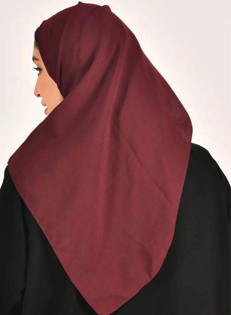 عبايات حوراء طرحه حرير عنابي