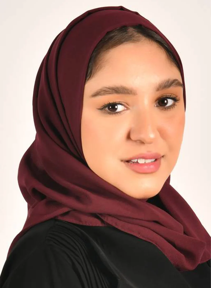عبايات حوراء طرحه حرير عنابي
