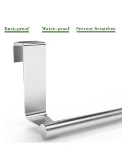 MODERN HOME Over The Door Towel Rack, Stainless Steel Kitchen Towel Holder, Cabinet Door Towel Bar, Dish Towel Rack for Cabinet, Over Cabinet Towel Hanger for Kitchen Bathroom Cupboard  - Image 5