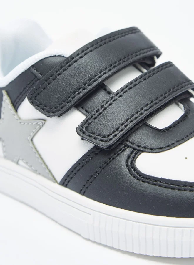 LBL by Shoexpress Boys Star Applique Sneakers with Hook and Loop Closure