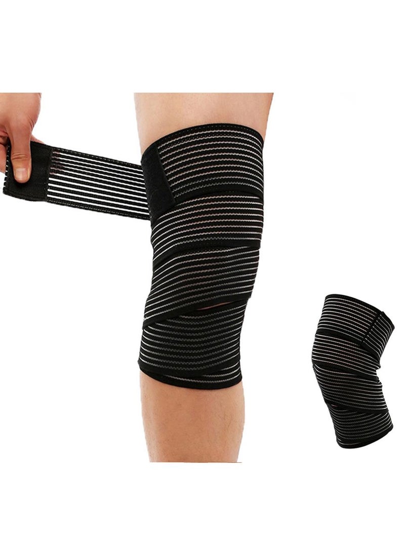 Sweet seven Adjustable Knee Support Brace | Anti-Slip Compression Wrap for Sprains, Bruises, Muscle Strain | Prevention, Rehab & Recovery |Black  - Image 1