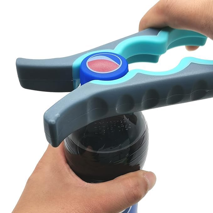 RASOIWARE Jar Opener, 4 in 1 Multi Function Can Opener Bottle Opener Kit with Silicone Handle Easy to Use for Children, Elderly and Arthritis Sufferers (Random Color) - Image 3