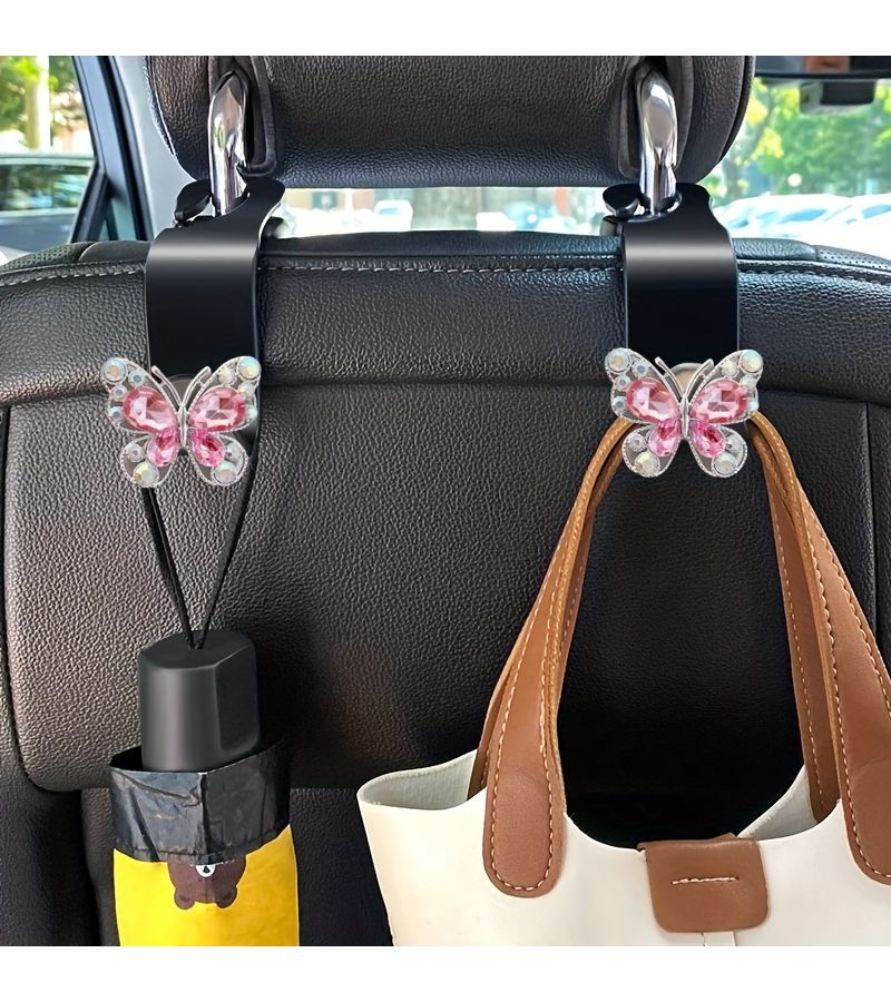 2 Pieces Of Purple Butterfly Shaped Seat Hook Creative Multi Functional Hook For Interior - Image 4