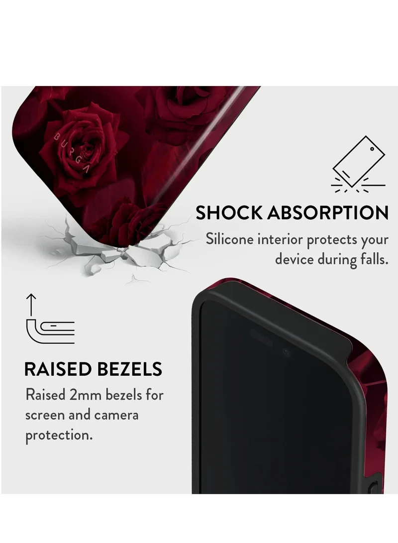 Burga Femme Fatale Luxury Styled Rose iPhone 16  Pro Case Compatible with Double Layer Silicone Protective Case Femme Fatale  | Best Price UAE