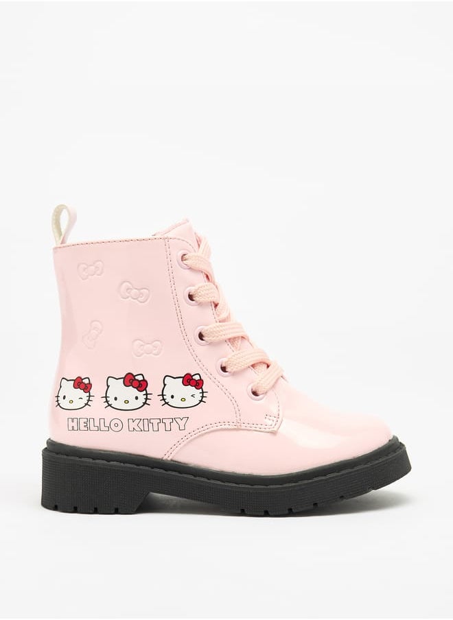 Hello Kitty Girls Print Ankle Boots With Zip Closure  - Image 2