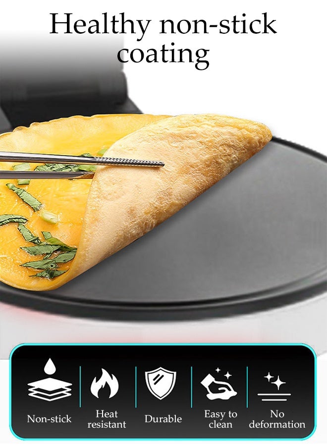 DUNISO Arabic Bread Maker Multifunctional Electric Pizza Oven 2000w Double-Sided Nonstick Indoor Baking Plate with Anti-scalding Handle Adjustable Temperature Control HouseholdThick Die Cast Baking Plate for Pizza Steak Arabic Bread 30CM - Image 5