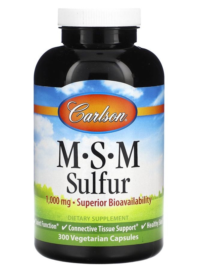 Carlson - MSM Sulfur 1000 mg 300 Vegetarian Capsules - Image 1