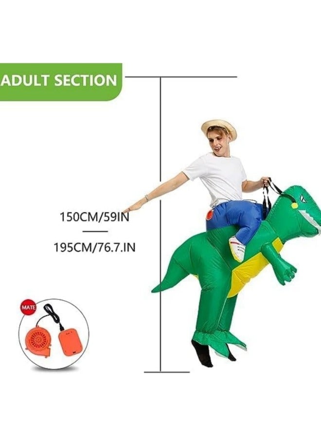 Dinosaur Inflatable Costumes,T-Rex Dinosaur Costume Festival,Dinosaur Party Cosplay,T-rex Cosplay Anime Blow-up Party Dress for Adult,Including a Hair Dryer 150cm-190cm - Image 2