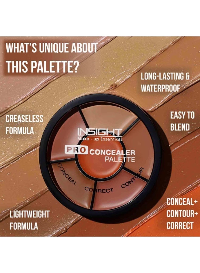 INSIGHT Pro Concealer Palette – Shade Concealer | Makeup Wheel for Face | Satin–Matte Finish | 3-in-1 Conceal, Contour & Correct | Waterproof | Full Coverage | 15gm - Image 2