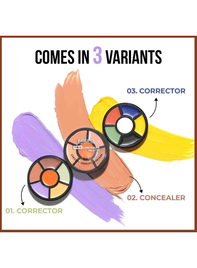 INSIGHT Pro Concealer Palette – Shade Concealer | Makeup Wheel for Face | Satin–Matte Finish | 3-in-1 Conceal, Contour & Correct | Waterproof | Full Coverage | 15gm - Image 4