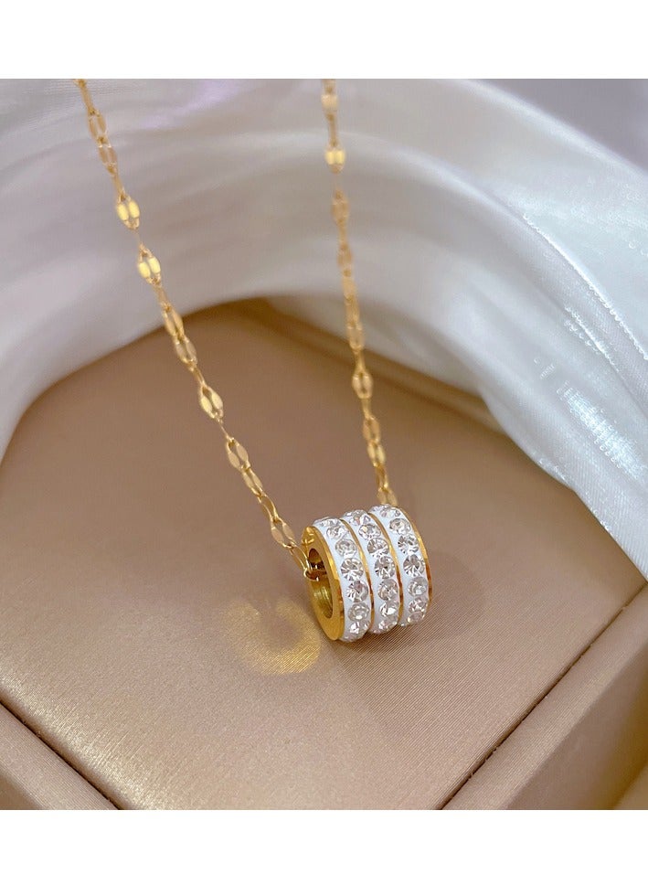 Sparkling Circlet Pendant Necklace , Gold Plated Fashion Jewelry Dress Accessories - Image 4